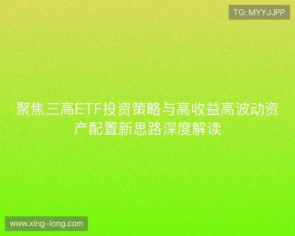 聚焦三高ETF投资策略与高收益高波动资产配置新思路深度解读